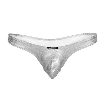 C4MPE02 Pouch Enhancing Thong Pearl by CUT4MEN, stylish men's premium underwear, featuring pouch-enhancing silhouette in elegant pearl color.