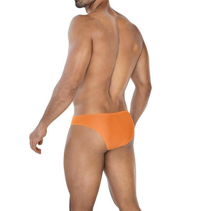 C4MSPX01 Micro Brief Copper Spring worn by model showing back view, versatile as underwear or swimwear.