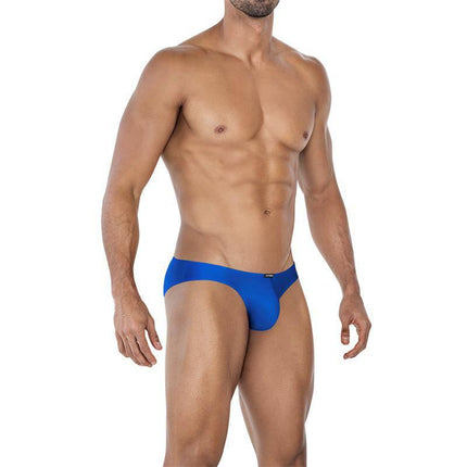Man wearing C4MSPX01 Micro Brief Royal Blue from CUT4MEN, showcasing vibrant color and modern fit designed for style and comfort.