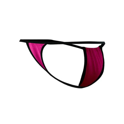 C4MSPX04 Fluo Pouch V-String Hot Pink men's thong with adjustable strap, bold style, and contoured front pouch for comfort and support.