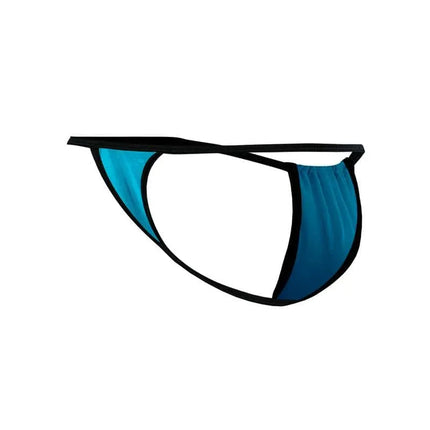 C4MSPX04 Fluo Pouch V-String Turquoise adjustable thong for men with performance fabric and contoured support.