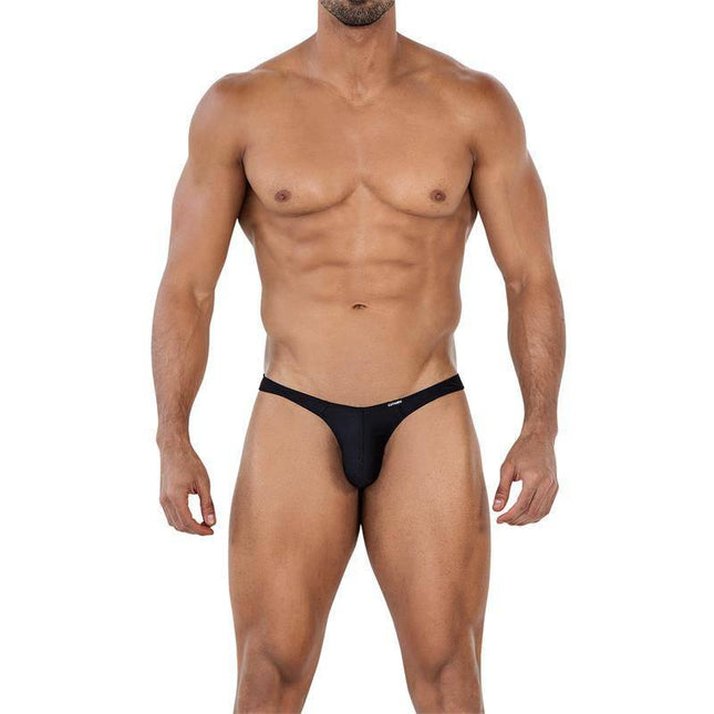 C4MSPX06 Brazilian Thong Black for men, sporty and comfortable design, black base with color accents, CUT4MEN collection.