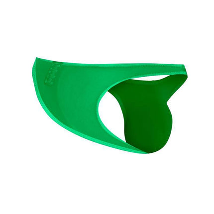 C4MSPX07 Capri Brief Green in glow green color, sleek versatile underwear and swimwear, ergonomic design for comfort and style.