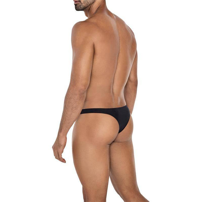C4MSPX07 Slip Capri Black shown from the back, featuring a sleek design for comfort and style in versatile swimwear.