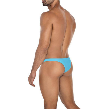 C4MSPX07 Slip Capri Turquoise men’s swimwear in vibrant turquoise color, featuring a comfortable, stretchable design for beach and poolwear.