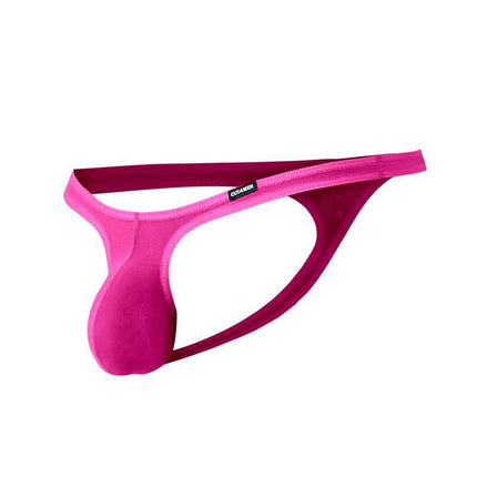 C4MSPX11 Micro Thong Hot Pink, men's minimalist underwear, T-back design, 80% polyamide, 20% elastane, bold confident style