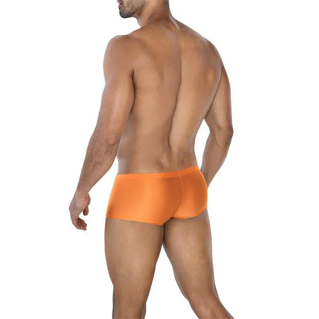 C4MSPX13 Hipster Brief Copper Spring by CUT4MEN, vibrant and comfortable men's underwear, beach-ready, in orange, size shown: Medium.
