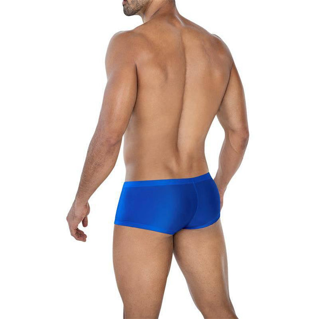 C4MSPX13 Hipster Brief Royal Blue, men's underwear, sleek design, vibrant color, rear view of model, comfortable fit for pool or beach wear