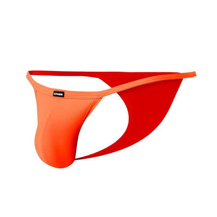 C4MSPX16 Tanga Kini Tangerine men's thong offering sleek style and comfort in vibrant orange hue.
