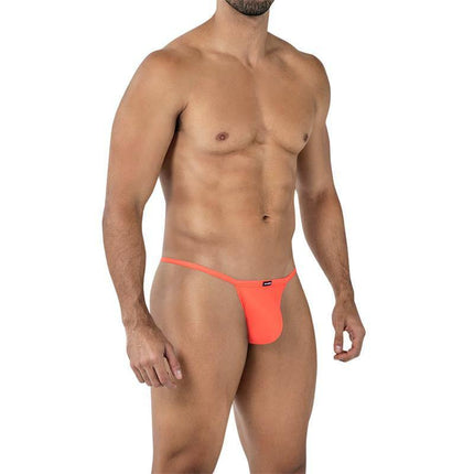 C4MSPX16 Tanga Kini Tangerine men's thong in vibrant tangerine color offering comfort and style as underwear or beachwear.