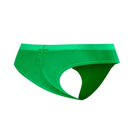 C4MSPX22 Cheeky Brief Green with low-rise silhouette, designed for comfort and style.