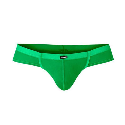 C4MSPX22 Cheeky Brief Green with low-rise silhouette for men, offering confidence and comfort.