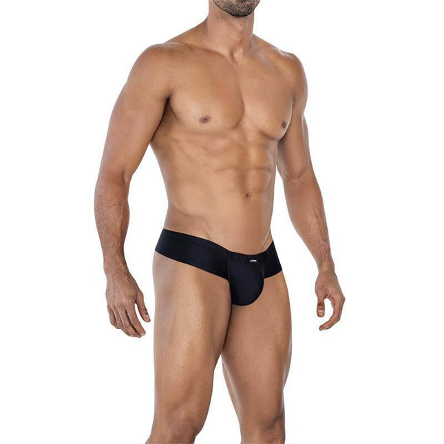 C4MSPX22 Hybryd Cheeky Brief Black underwear for men, featuring sleek black design, versatile as swimwear, by CUT4MEN.
