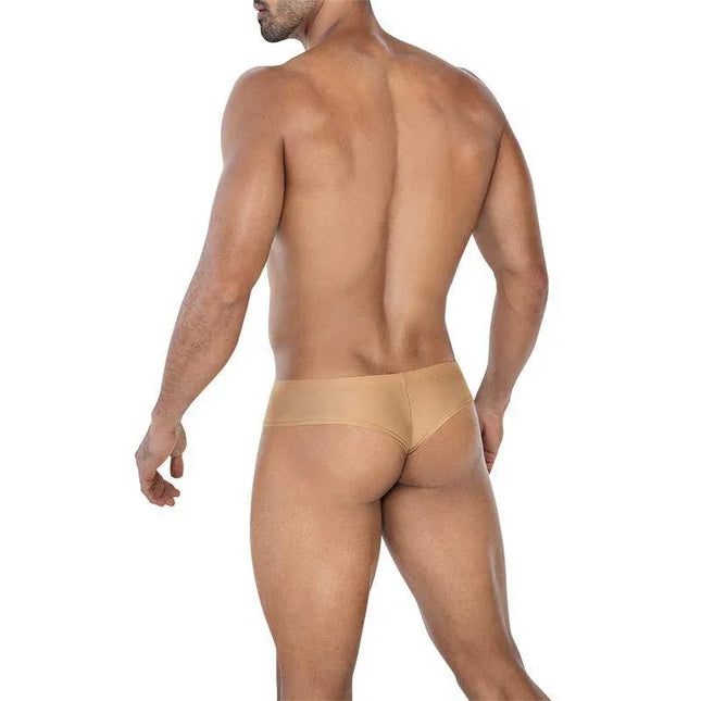 C4MSPX22 Hybryd Cheeky Brief Golden Sand, back view showcasing fit and color