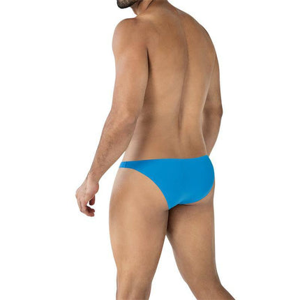 C4MSPXBUL01 Dodger Low Rise Bulge Brief Blue for men, showcasing back view and contemporary fit in vibrant blue.
