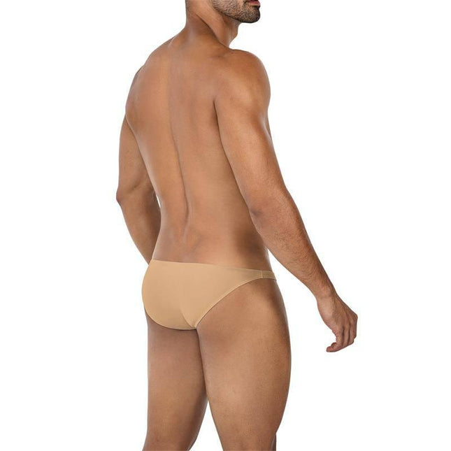 C4MSPXBUL01 Low Rise Bulge Brief Golden Sand, showcasing rear view of comfortable fit and design.
