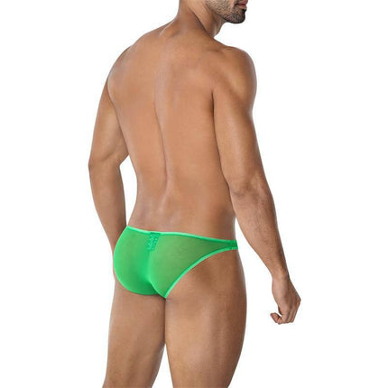 C4MSPXBUL01 Low Rise Bulge Brief Green back view showcasing fit and design for modern men