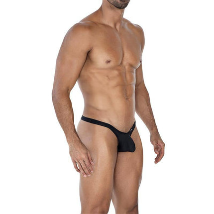 C4MSPXBUL02 Bulge Thong Black - CUT4MEN collection, showcases sleek, supportive design for underwear or swimwear.
