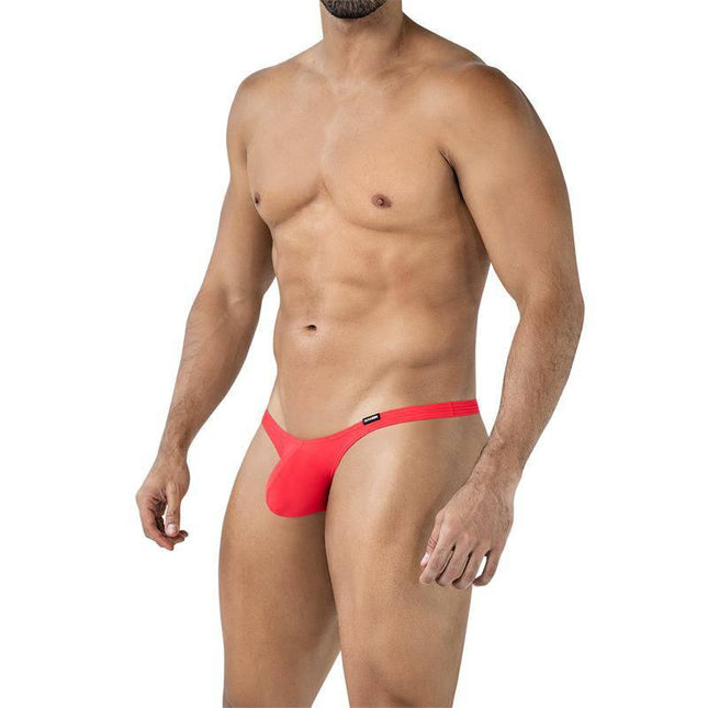 C4MSPXBUL02 String Bulge Crimson Red thong for men offering comfort and style.