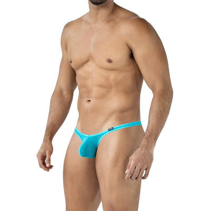 C4MSPXBUL02 String Bulge Turquoise men's thong, turquoise color, part of SP4NDEX collection, offering discreet comfort and natural lift.