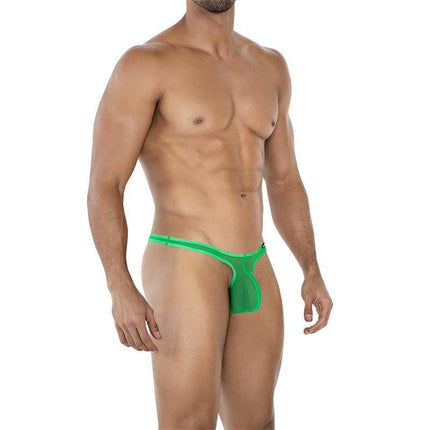 C4MSPXBUL03 Micro Thong Green with pear pouch for natural lift and contouring fit, perfect for men's confident and comfortable wear.