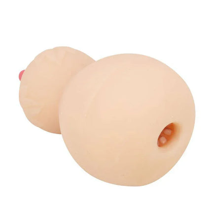 Calabash Breast Shaped Masturbator with Ribbed Texture for enhanced solo pleasure and realistic feel.