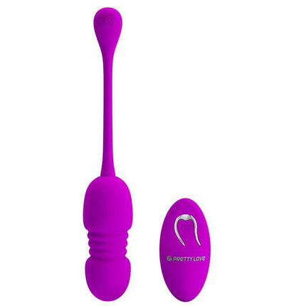 Callieri Vibrating Egg with Thrusting and Remote Control made from body-safe silicone for discreet solo or shared play.