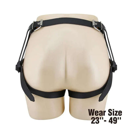 Back view of Caludio II Universal StrapOn Harness Butterfly for sizes 23 to 49 inches, showing adjustable black straps.