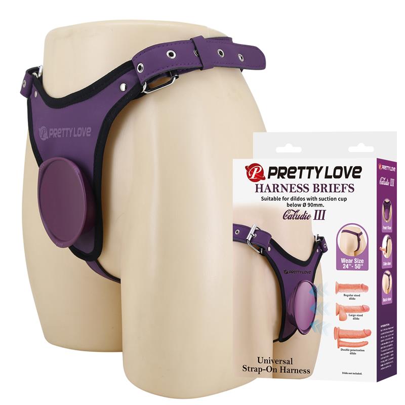 Caludio III Universal StrapOn Harness Purple - secretsextoys.store