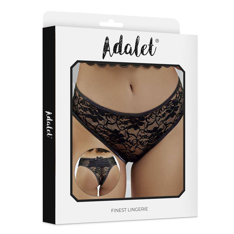 Camila Open crotch Panties with Floral Lace - secretsextoys.store