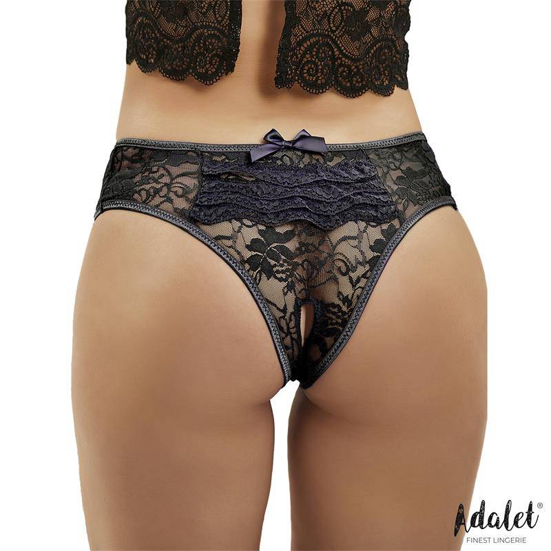 Camila Open crotch Panties with Floral Lace - secretsextoys.store