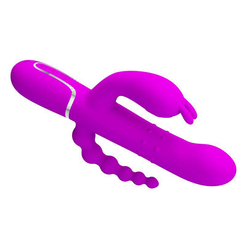 Cammy 4 in 1 Vibe with Rotating Balls and Anal Chain - secretsextoys.store
