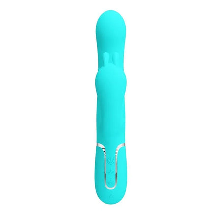 Cammy Tripple Rabbit Vibrator with Beads Turquoise featuring multi-point stimulation design.