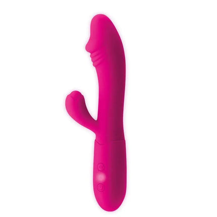 Candy G-Spot Rabbit Vibe USB Silicone Fucshia sex toy, fuchsia color, ergonomic design, dual stimulation, clitoral and G-spot focus