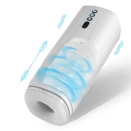 Carrie Masturbator with Thrusting and Vibrating showcasing powerful multi-sensory features for enhanced solo pleasure.