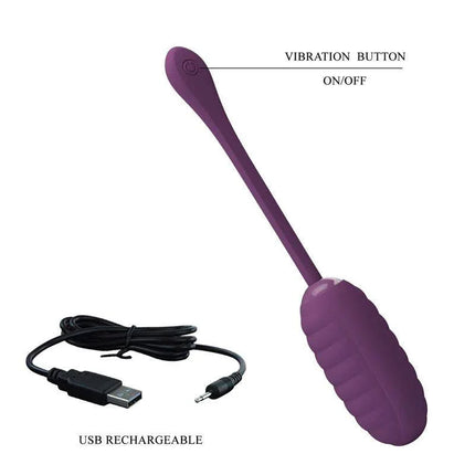 Casper Vibrating Egg with App Control featuring USB rechargeable design and easy on/off button for personalized pleasure sessions.