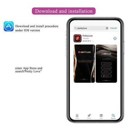 Download app screen for Catalina Vibrating Egg with APP Pink control on iOS.
