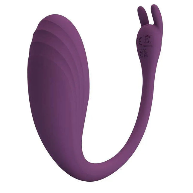 Catalina Vibrating Egg with APP Purple, wireless and app-controlled pleasuring device in silky-smooth silicone for discreet use.