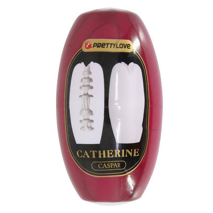 Catherine Egg Discreet Manual Masturbator in red casing with textured interior design