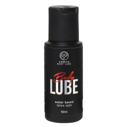 CBL BodyLube Waterbased 50 ml bottle front view, water-based intimate lubricant, 50 ml size, black packaging with red and white text