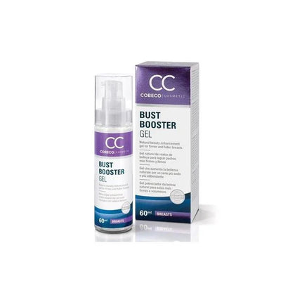 CC Bust Booster Gel 60 ml bottle and box, premium daily-use gel for hydration and skin balance in chest area.