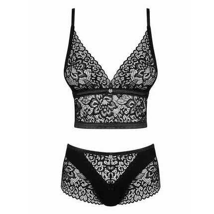 Cecilla 2 Piece Set Bra and Briefs in lace with adjustable straps and matching briefs for a stylish and confident look.