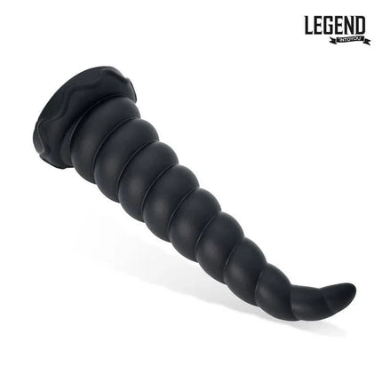 Ceteron Liquid Silicone Dildo 20 cm with spiral design and pointed tip for targeted stimulation.