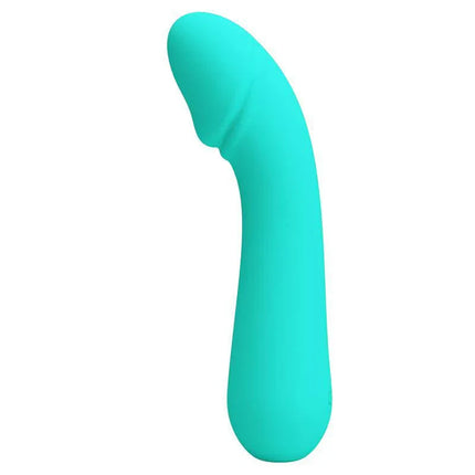 Cetus Vibrator Green - premium silicone G-spot vibrator with curved tip for enhanced stimulation and pleasure.