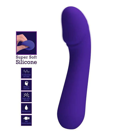 Cetus Vibrator Purple ultra-soft silicone G-spot vibrator in luxurious purple shade with intuitive design.