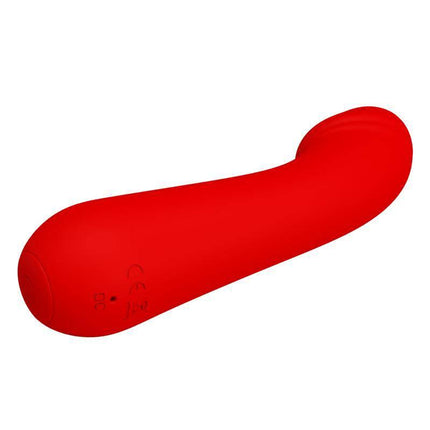 Cetus Vibrator Red premium silicone G-spot toy with curved design for seamless stimulation.