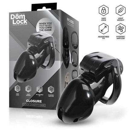 Domlock Chastity Cage with Internal Lock for Domination packaging and device