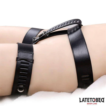 Chastity Pant Adjustable - Latetobed BDSM Line female chastity belt for consensual play, showcasing adjustable straps and secure locking