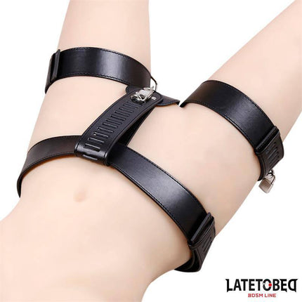 Chastity Pant Adjustable from Latetobed BDSM Line, showcasing black adjustable and lockable chastity belt for consensual play.