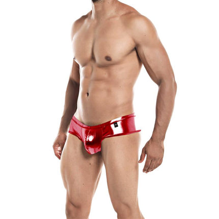 Cheeky Brief Provocative Skai Red modern men's lingerie in bold design, Red color, showing daring silhouette for confident look.